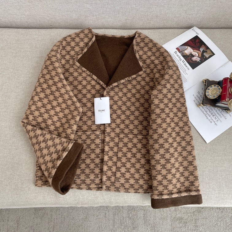 Reversible Cardigan In Wool Celine Ss2022