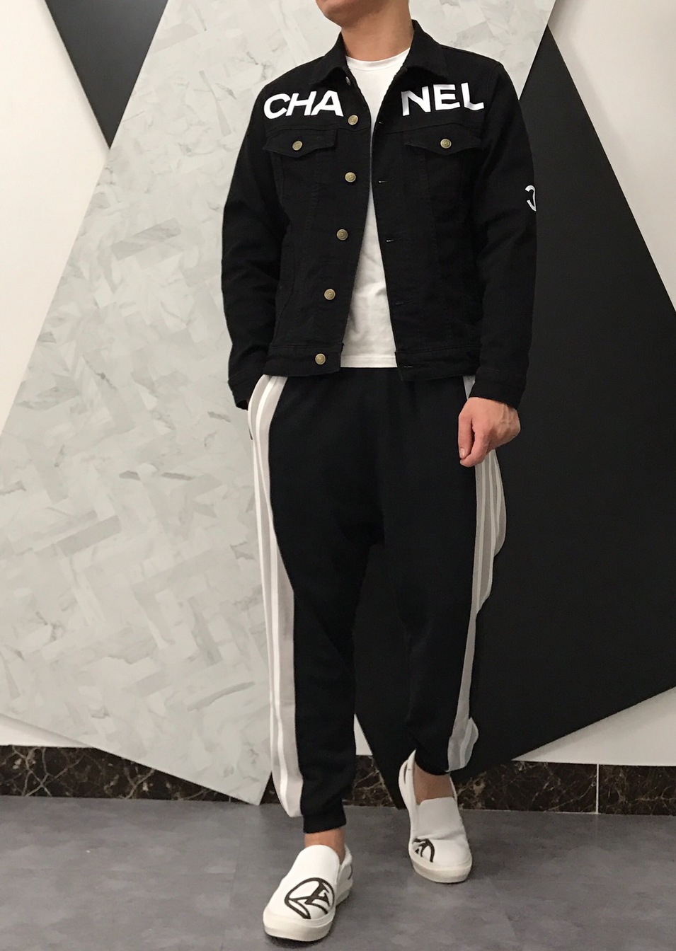Jacket Denim Chanel Logo Lung