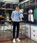Sweaters Len Dior Hoa Tiet Chu Denxanh