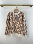 Sweaters Len Dior Hoa Tiet Logo Oblique