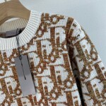 Sweaters Len Dior Hoa Tiet Logo Oblique