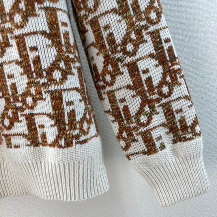 Sweaters Len Dior Hoa Tiet Logo Oblique