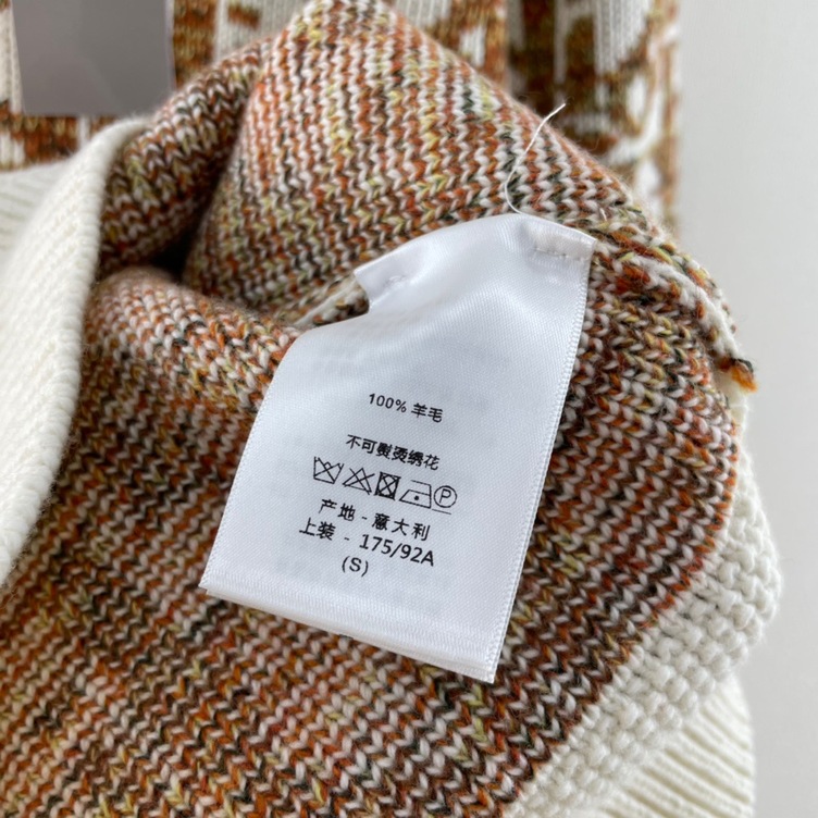 Sweaters Len Dior Hoa Tiet Logo Oblique