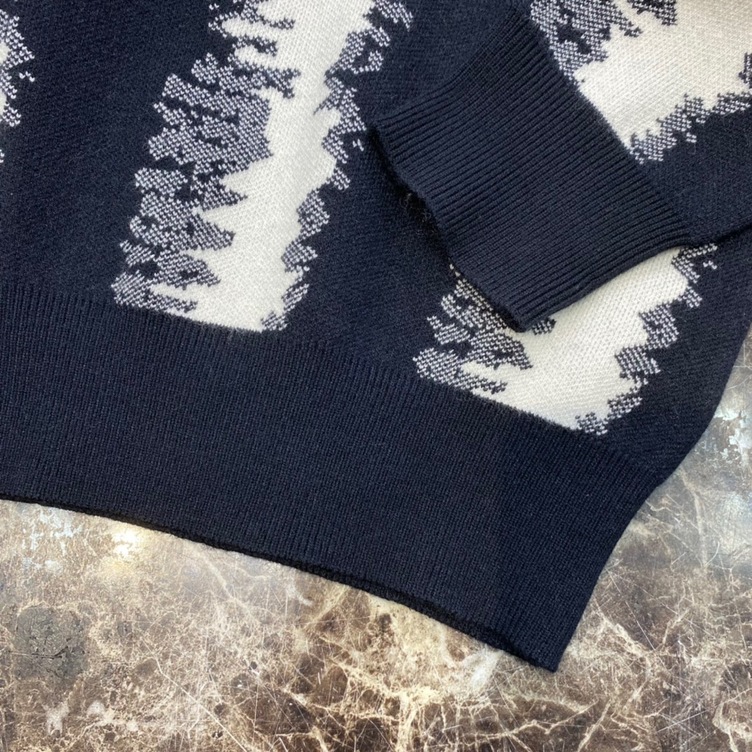 Sweaters Len Dior Soc Den Trang Co Chu