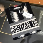Sweaters Len Dior Soc Den Trang Co Chu