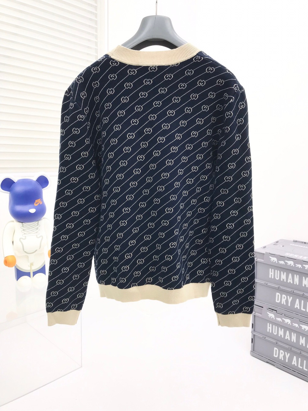 Cardigan Gucci Double G Xanh Be