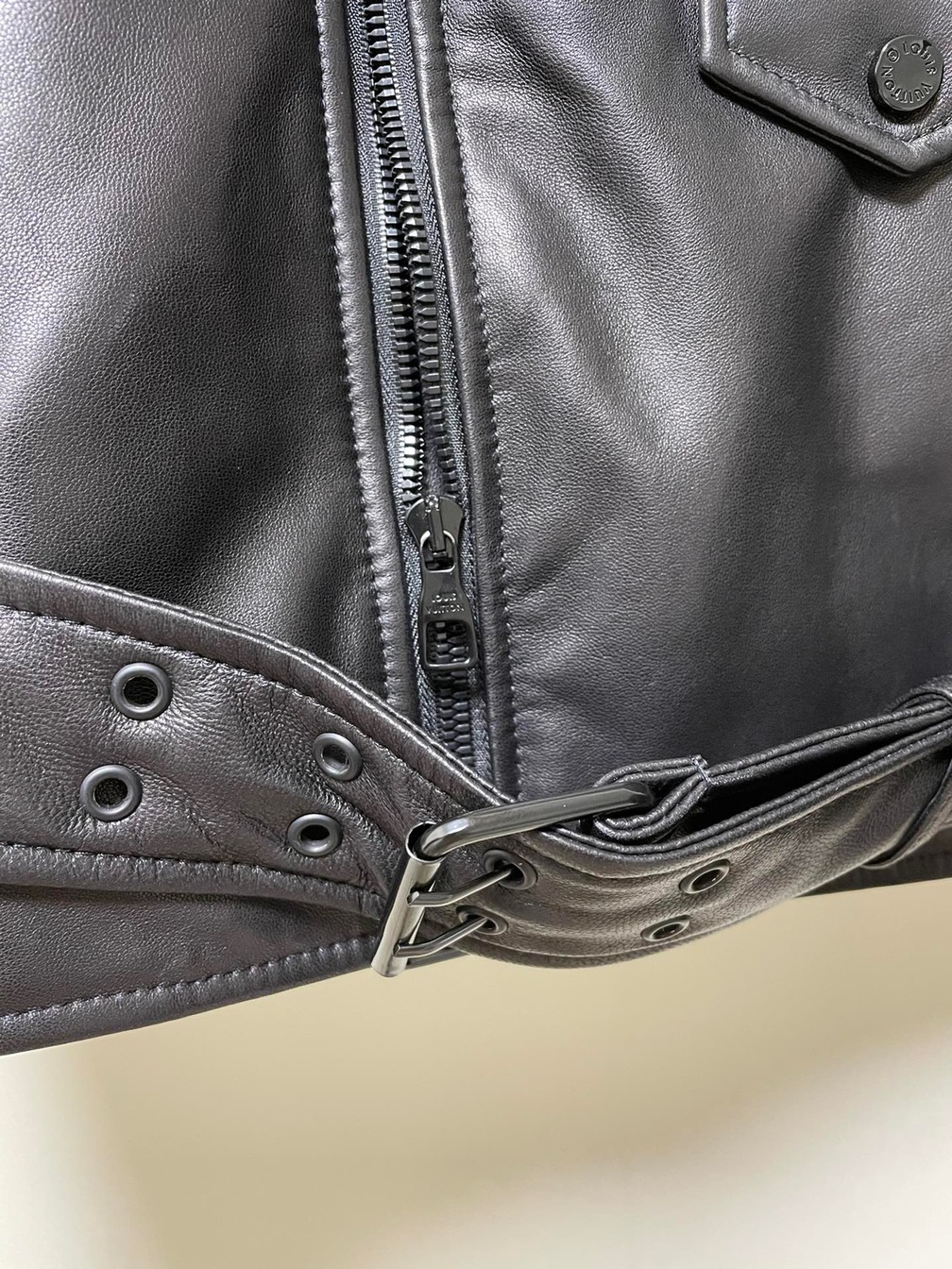Jacket Leather Lv Biker Ss2022
