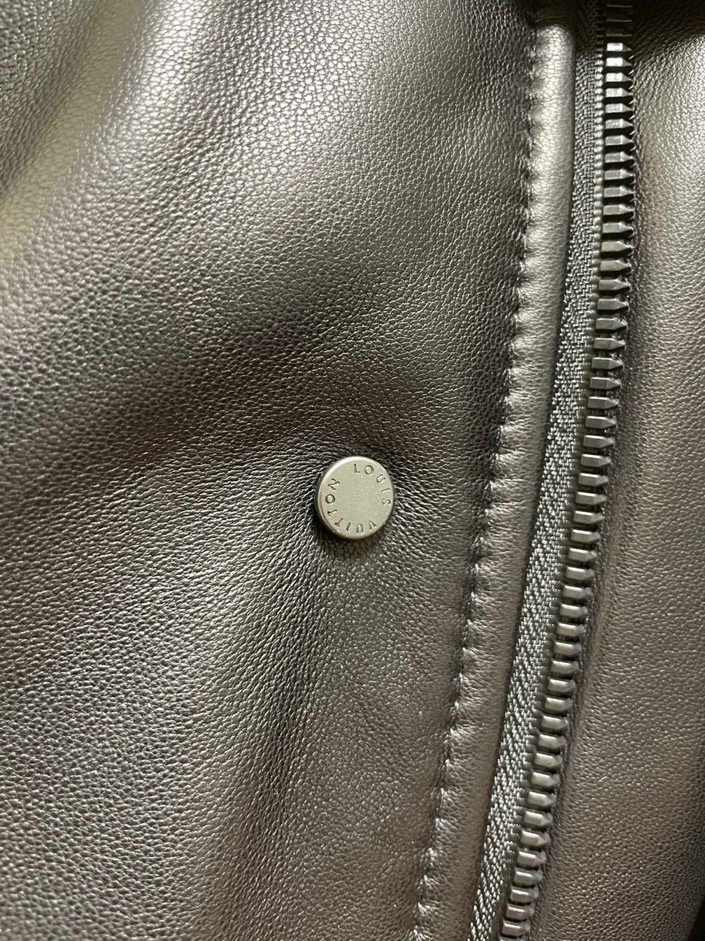 Jacket Leather Lv Biker Ss2022