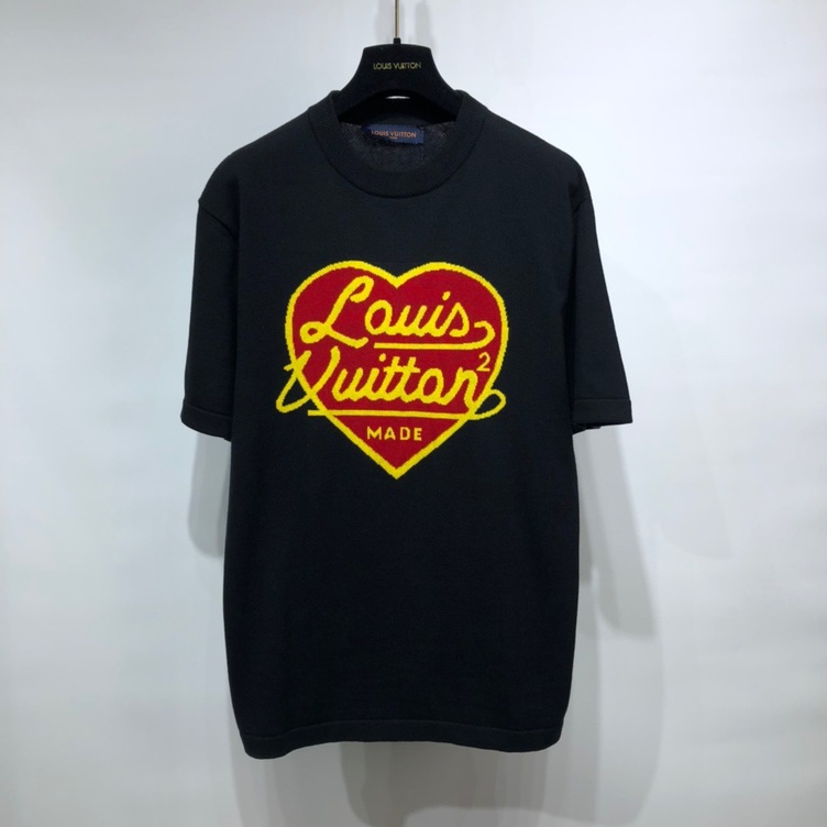 Lv Intarsia Jacquard Heart Crewneck Ss2022