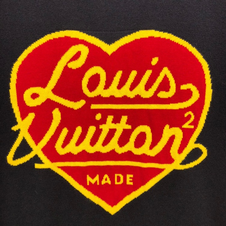 Lv Intarsia Jacquard Heart Crewneck Ss2022