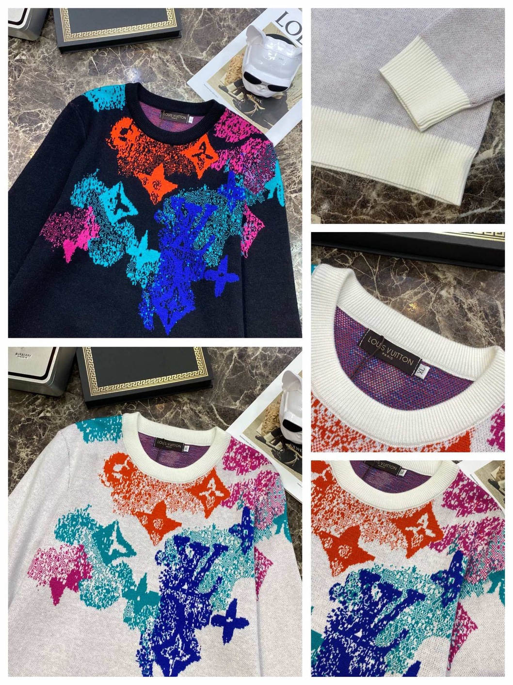 Sweaters Len Lv Hoa Tiet Loang Co