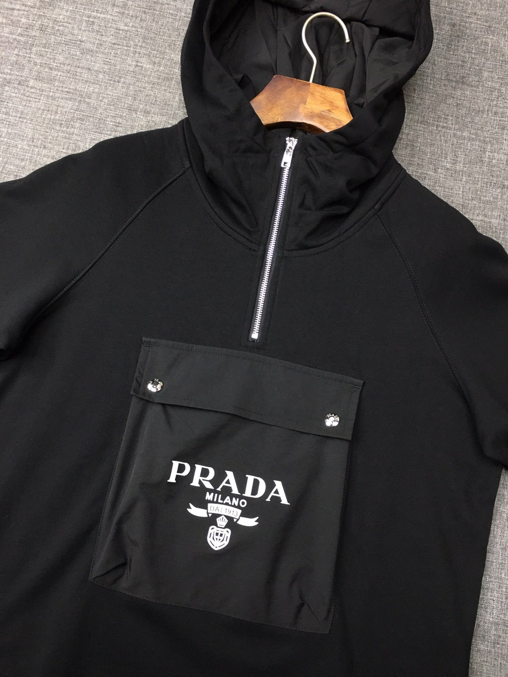 Jacket Gio Prada Tui Logo Thao Roi