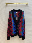 Cardigan Ysl Zic Zac Mau Sac