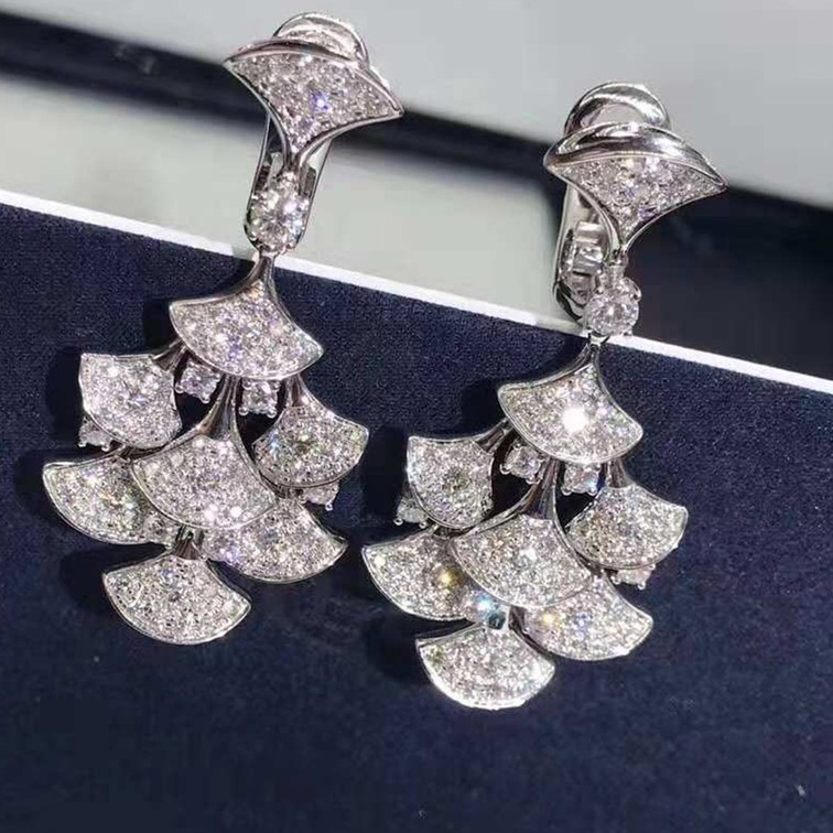Bulgari Divas Dream Earrings With Pave Diamonds