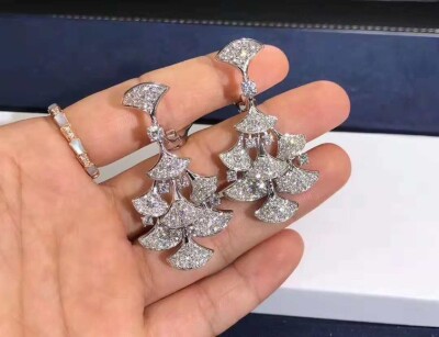 Bulgari Divas Dream Earrings With Pave Diamonds
