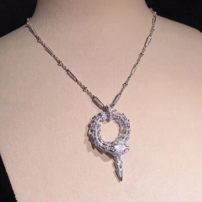 Bulgari Serpenti Diamond Snake Pendant Necklace
