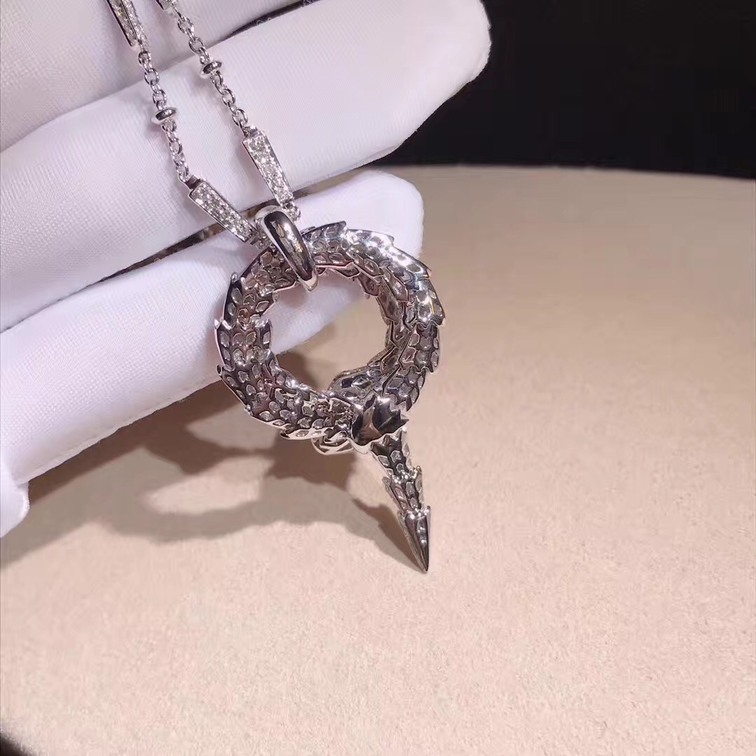Bulgari Serpenti Diamond Snake Pendant Necklace