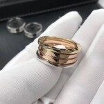 Bvlgari Bzero1 Four Band Ring Rose White And Yellow Gold