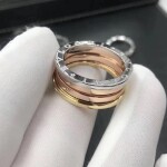 Bvlgari Bzero1 Four Band Ring Rose White And Yellow Gold