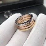 Bvlgari Bzero1 Four Band Ring Rose White And Yellow Gold
