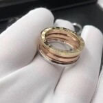 Bvlgari Bzero1 Four Band Ring Rose White And Yellow Gold