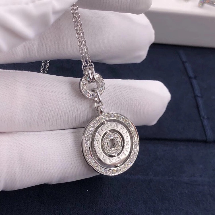Bvlgari Cerchi Astrale Diamond 18k White Gold Necklace