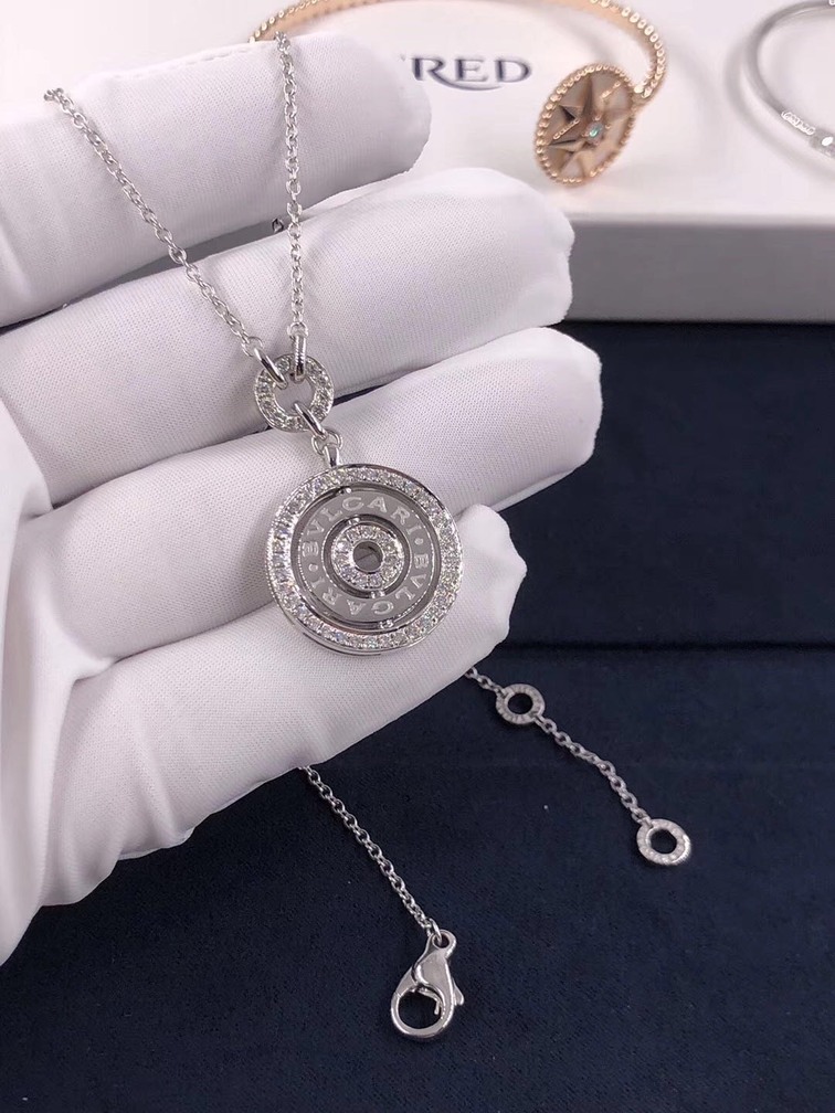 Bvlgari Cerchi Astrale Diamond 18k White Gold Necklace
