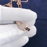 Custom Made Bvlgari Ring Set With Pave Diamonds