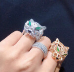 18k White Gold And Diamond Panthere De Cartier Ring