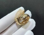 18k Yellow Gold Panthere De Cartier Diamond Head Panthere Ring