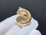 18k Yellow Gold Panthere De Cartier Diamond Head Panthere Ring