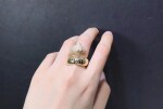 18k Yellow Gold Panthere De Cartier Diamond Head Panthere Ring