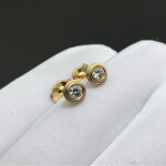 Cartier 018ct Diamants Legers Earrings In 18k Yellow Gold