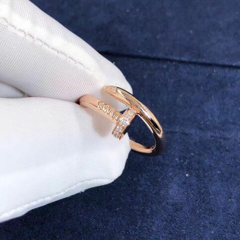 Cartier 18k Pink Gold And Diamonds Juste Un Clou Ring