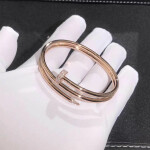 Cartier 18k Pink Gold Juste Un Clou Double Row Diamond Bracelet