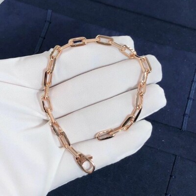 Cartier 18k Pink Gold Santos De Chain Bracelet