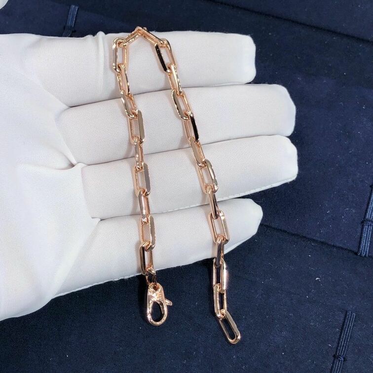Cartier 18k Pink Gold Santos De Chain Bracelet