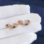 Cartier 18k Pink Gold Small Love Hoop Earrings