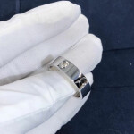 Cartier 18k White Gold 3 Diamonds Love Ring