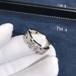 Cartier 18k White Gold Diamond Maillon Panthere Ring