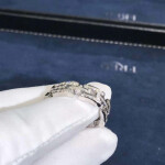 Cartier 18k White Gold Diamond Maillon Panthere Ring