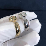 Cartier 18k White Gold With 137 Diamonds Panthere De Cartier Ring