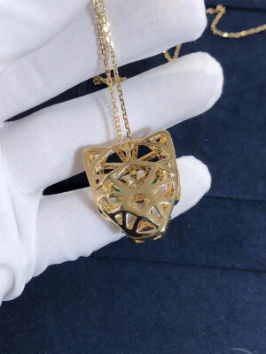 Cartier 18k Yellow Gold Panthere De Necklace