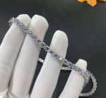 Cartier Essential Lines Bracelet 18k White Gold Sapphires