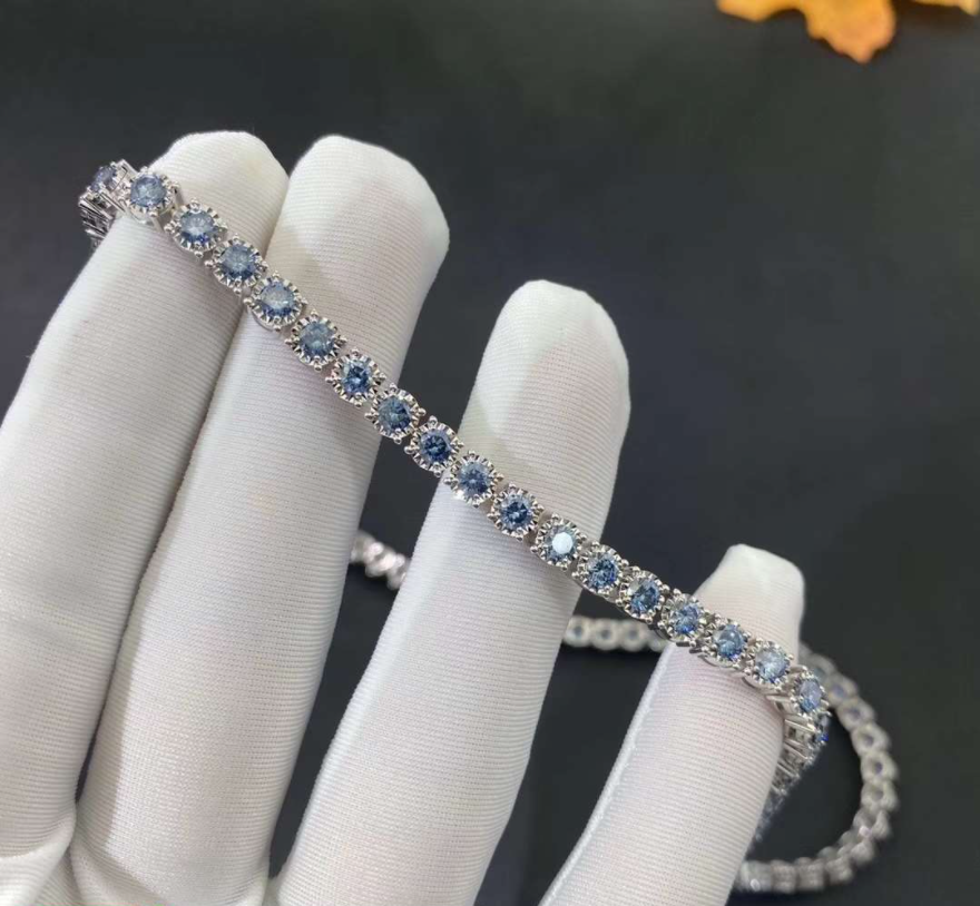 Cartier Essential Lines Bracelet 18k White Gold Sapphires