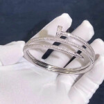 Cartier Juste Un Clou 18k White Gold With 624 Diamond Paved Bracelet