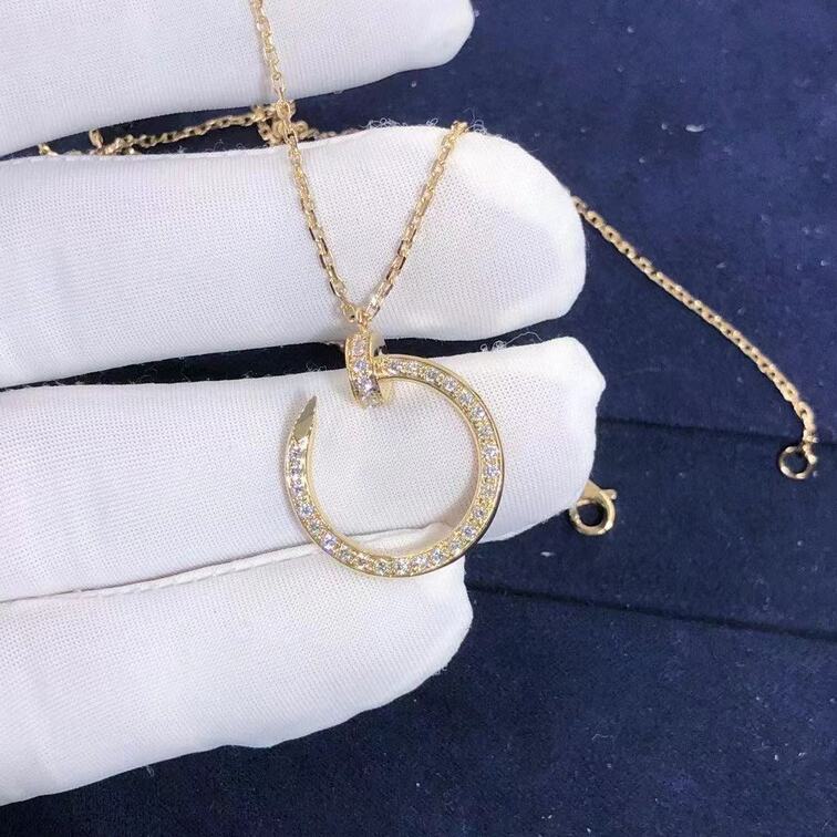 Cartier Juste Un Clou 18k Yellow Gold And Pave Diamond Nail Necklace