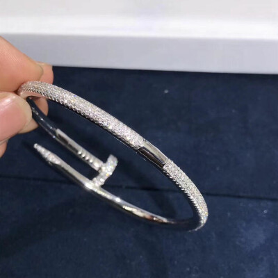 Cartier Juste Un Clou Bracelet 18k White Gold Set With 374 Brilliant Cut Diamonds