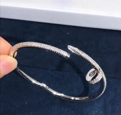 Cartier Juste Un Clou Bracelet 18k White Gold Set With 374 Brilliant Cut Diamonds