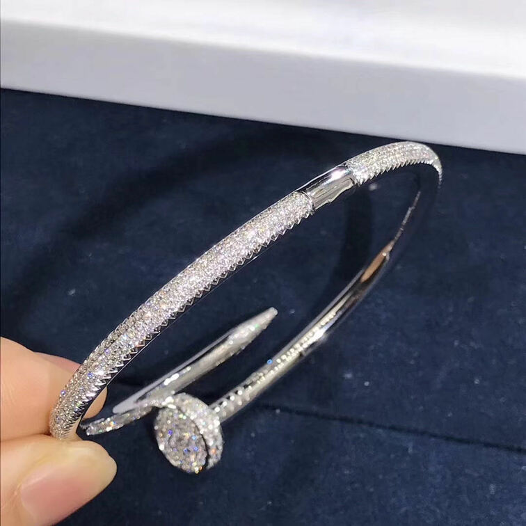 Cartier Juste Un Clou Bracelet 18k White Gold Set With 374 Brilliant Cut Diamonds